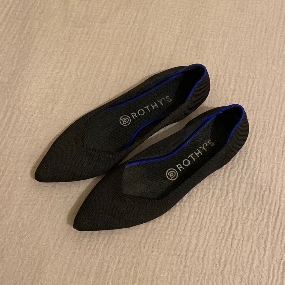 Rothy's Black and Blue Flats - Picture 2 of 5